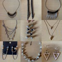 🩶 set de 9x Bijoux Fantaisie - avec « pics »